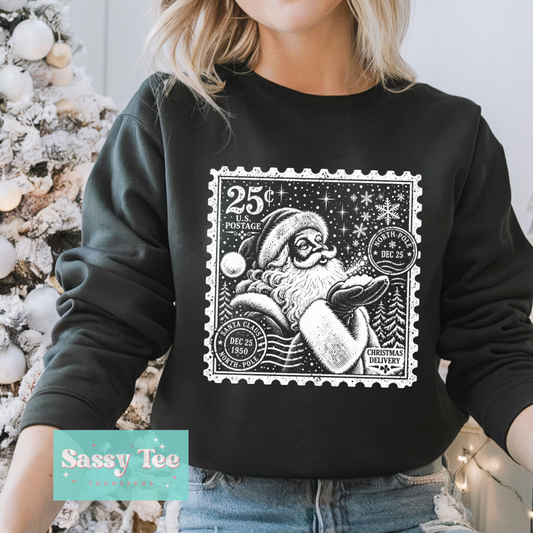 SANTA STAMP For Darker Colors **Preorder/Restock Ships in 5-10 biz days**