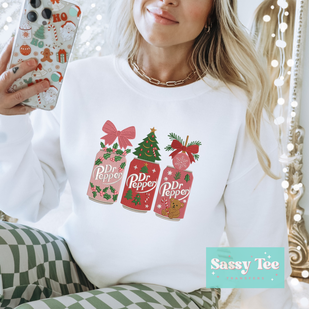 DR PEPPER PINK CHRISTMAS FAUX YARN **Preorder/Restock Ships in 5-10 biz days**