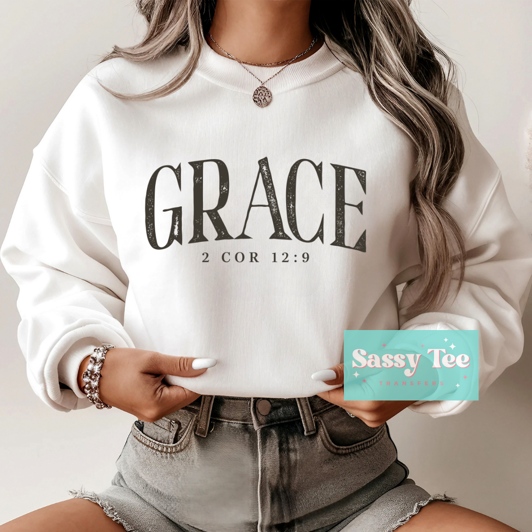 GRACE 2 COR 12:9 DISTRESSED **Preorder/Restock Ships in 5-10 biz days**