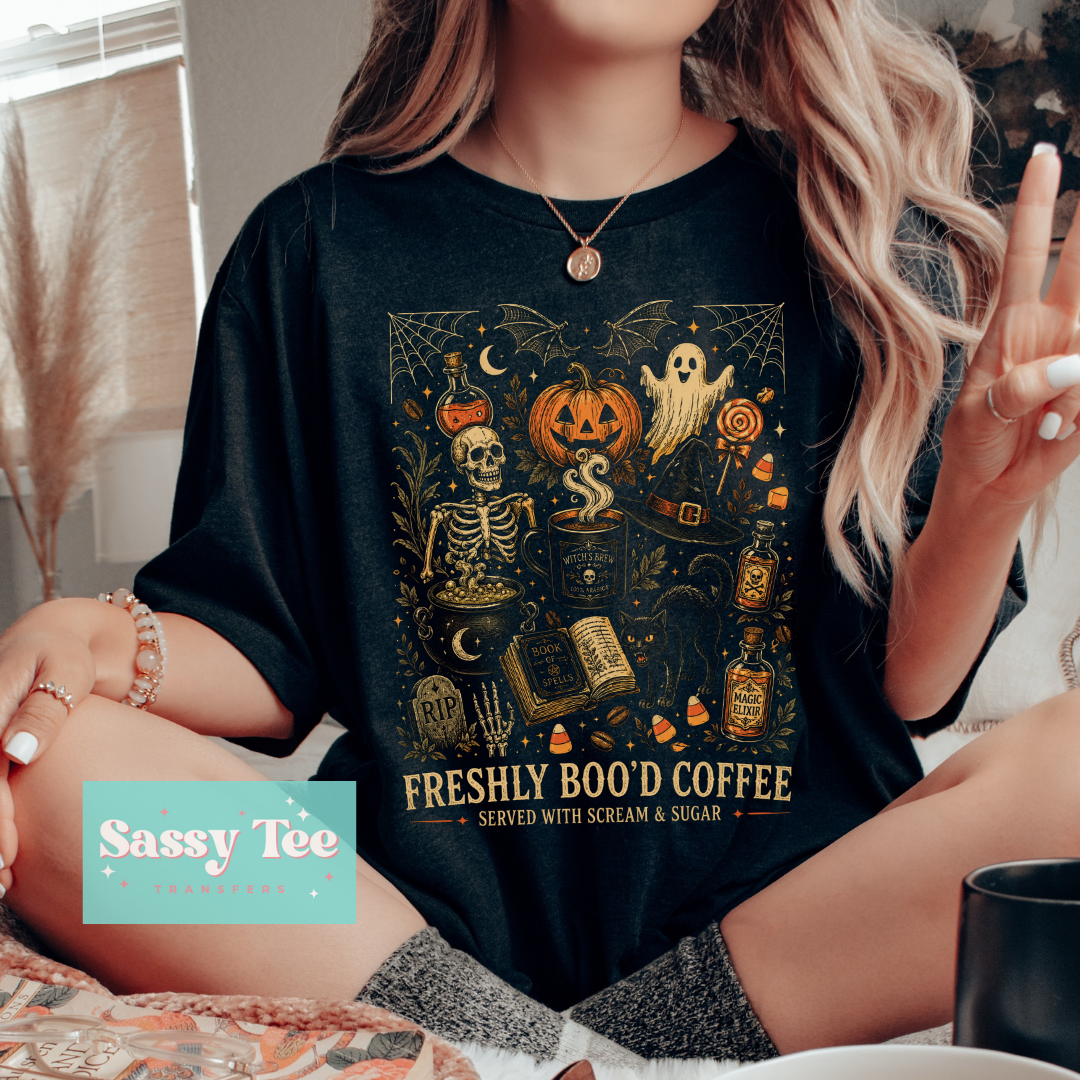 FRESHLY BOO'D COFFEE HALLOWEEN For Darker Colors **Preorder/Restock Ships in 5-10 biz days**