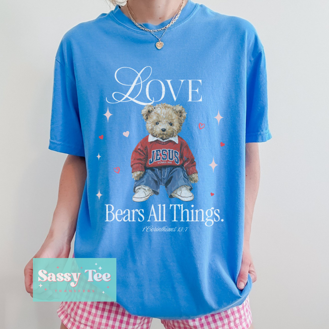 LOVE BEAR ALL THINGS JESUS **Preorder/Restock Ships in 5-10 biz days**