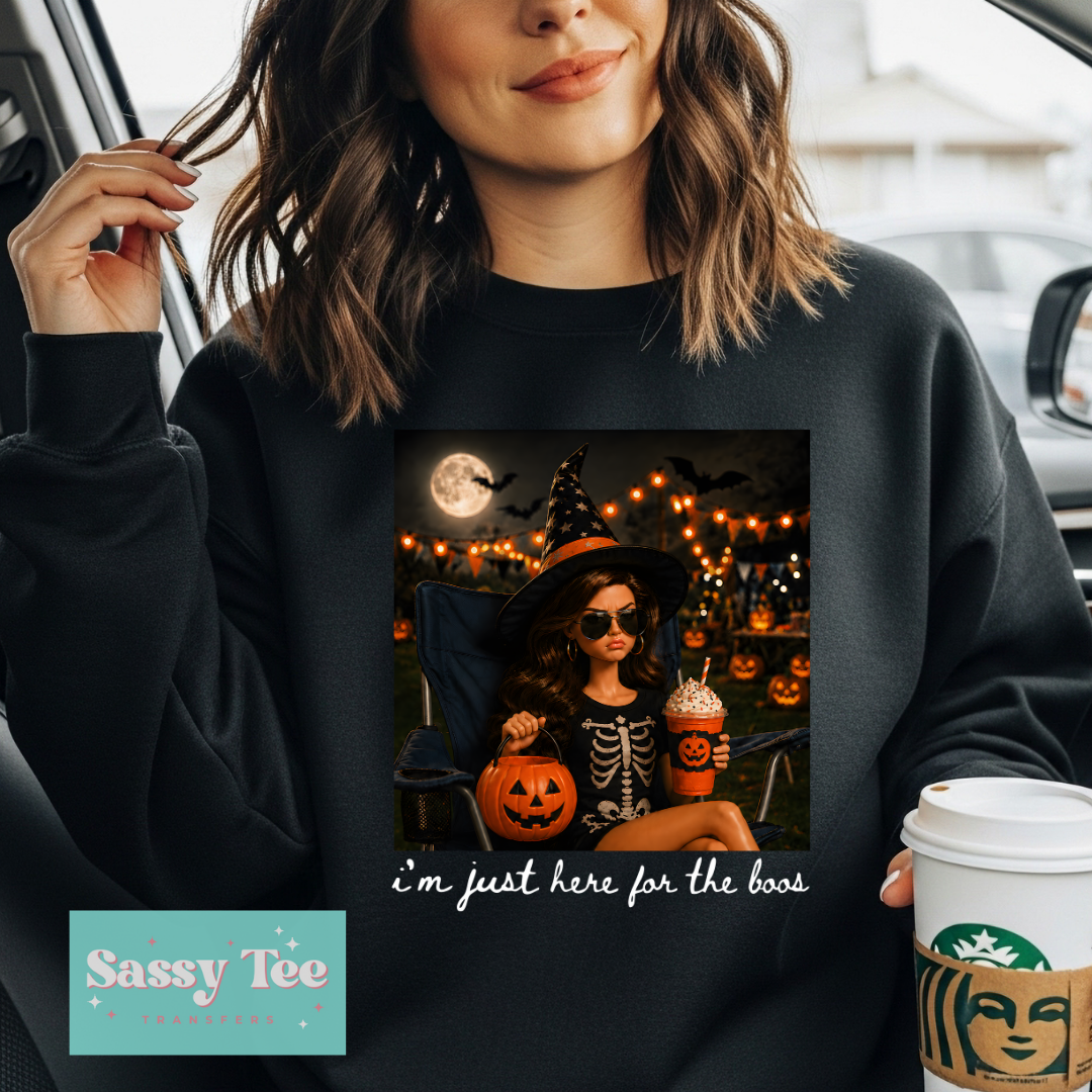JUST HERE FOR THE BOOS TRENDY BRUNETTE **Preorder/Restock Ships in 5-10 biz days**