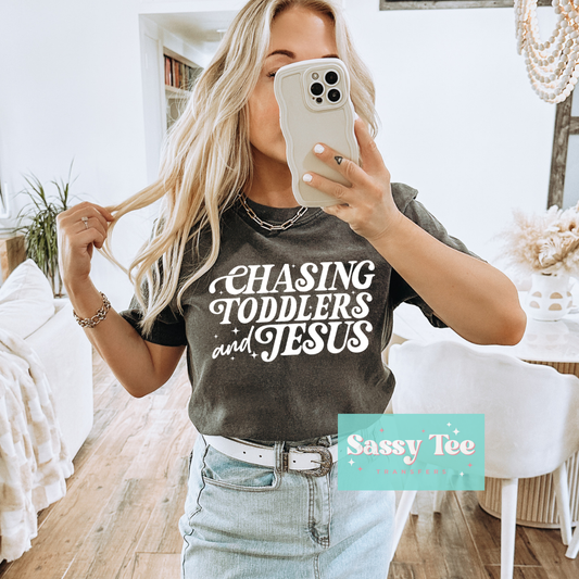 CHASING TODDLERS AND JESUS White **Preorder/Restock Ships in 5-10 biz days**