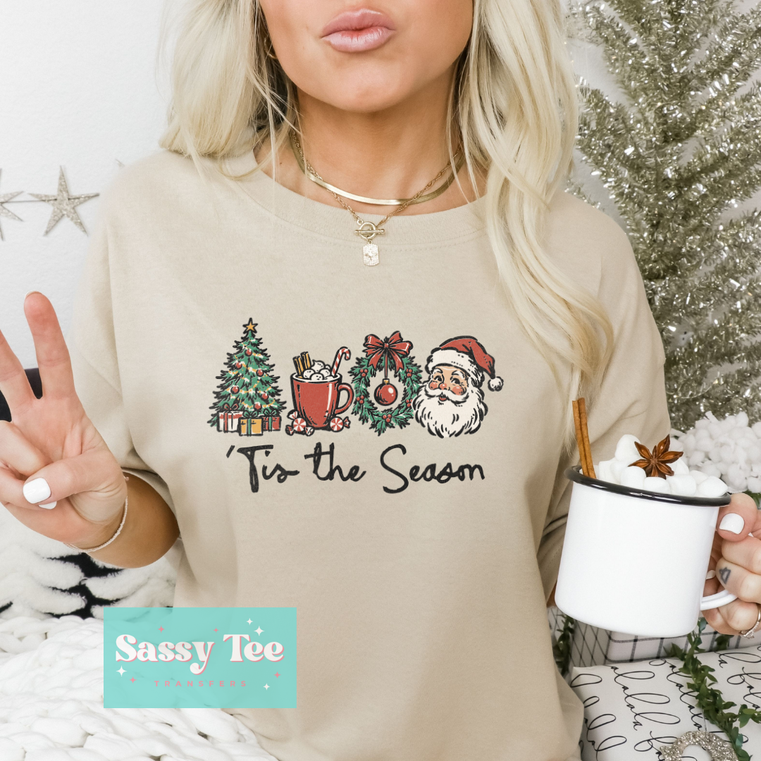 TIS THE SEASON VINTAGE TREE COCOA WREATH **Preorder/Restock Ships in 5-10 biz days**