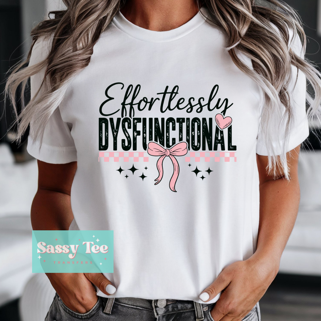 EFFORTLESSLY DYSFUNCTIONAL PINK BOW RETRO **Preorder/Restock Ships in 5-10 biz days**