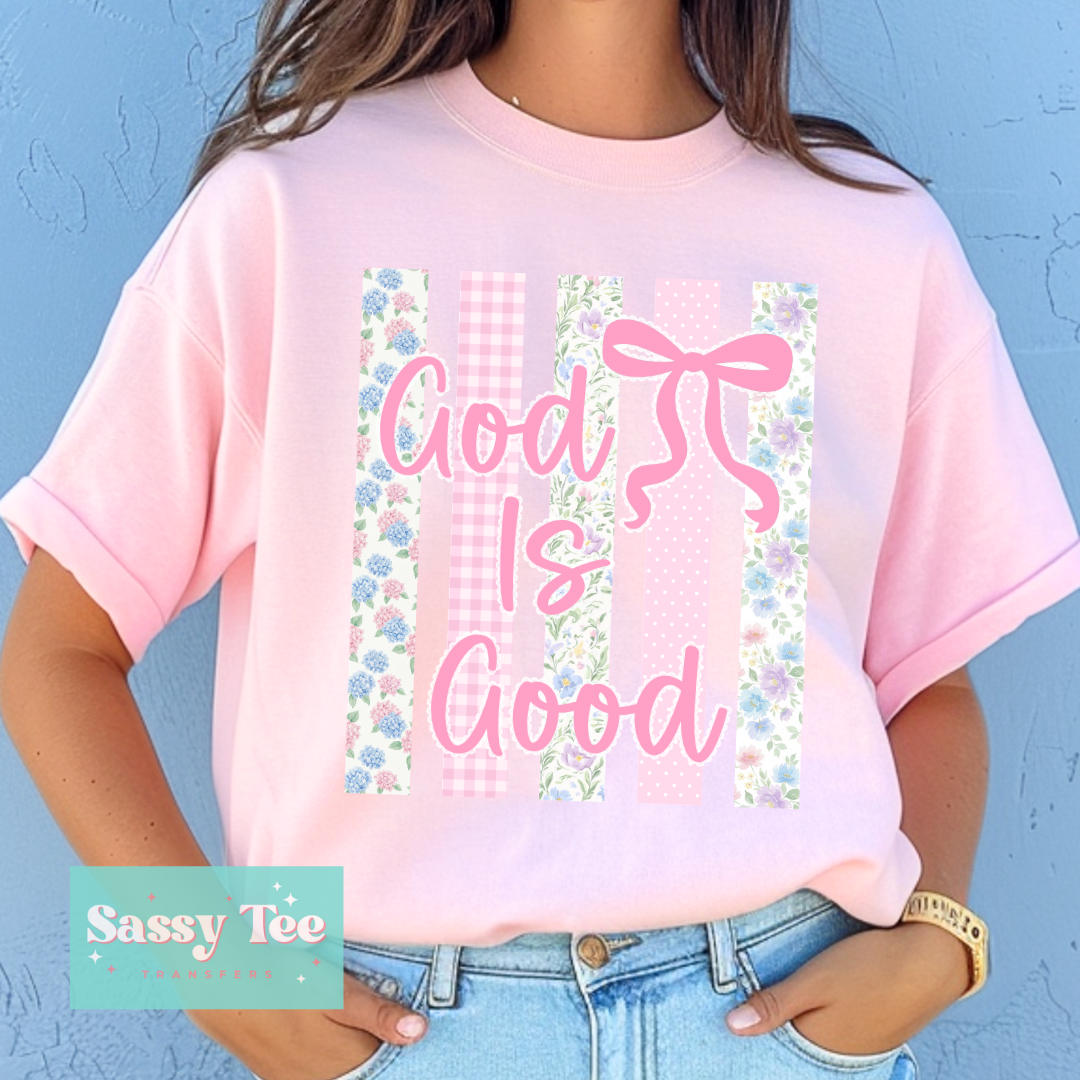 GOD IS GOOD PREPPY HYDRANGEA FLORAL **Preorder/Restock Ships in 5-10 biz days**