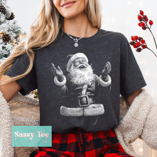 SANTA LAUGH VINTAGE For Dark Colors **Preorder/Restock Ships in 5-10 biz days**
