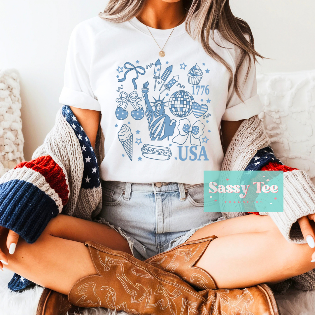 USA BLUE JULY 4TH FUN **Preorder, Ships in 5-14 biz days**