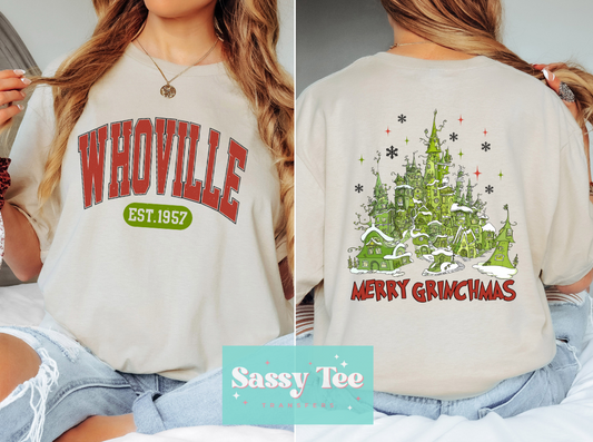 WHOVILLE GREEN MAN Front + Back options **Preorder Restock Ships in Est. 5-10 biz days**