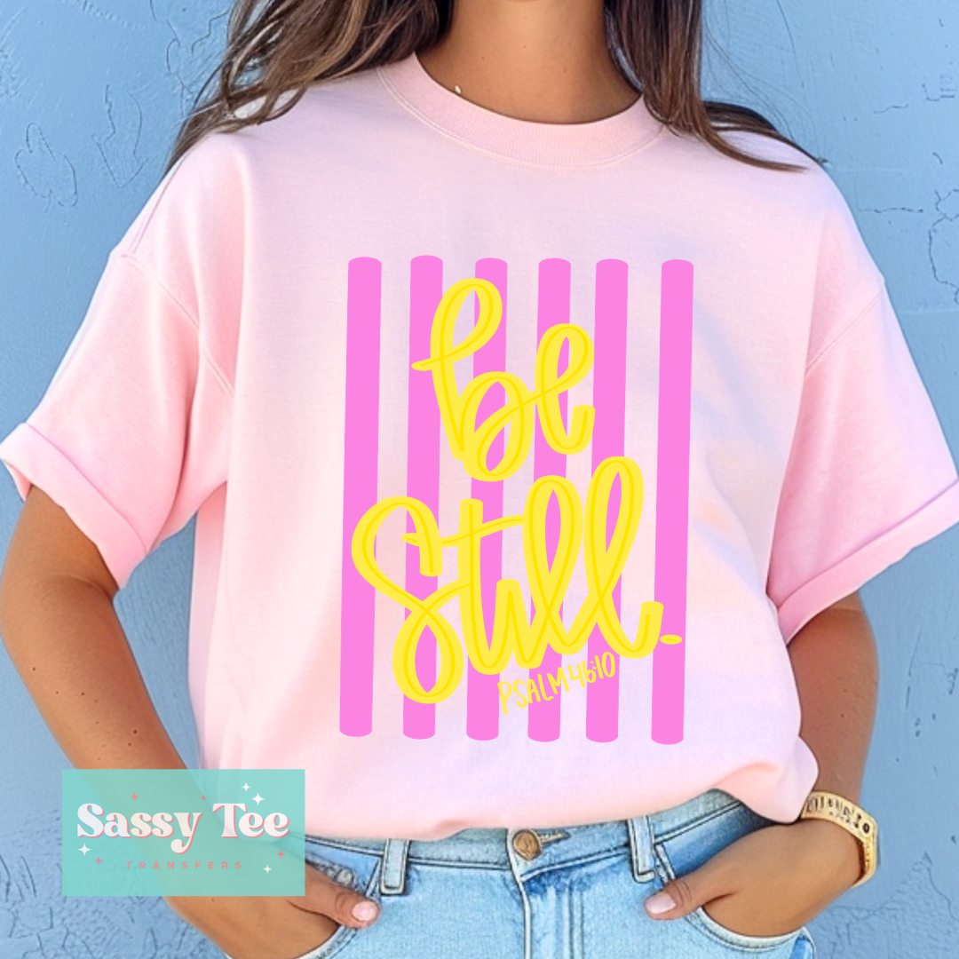 BE STILL YELLOW PINK PREPPY **Preorder/Restock Ships in 5-10 biz days**
