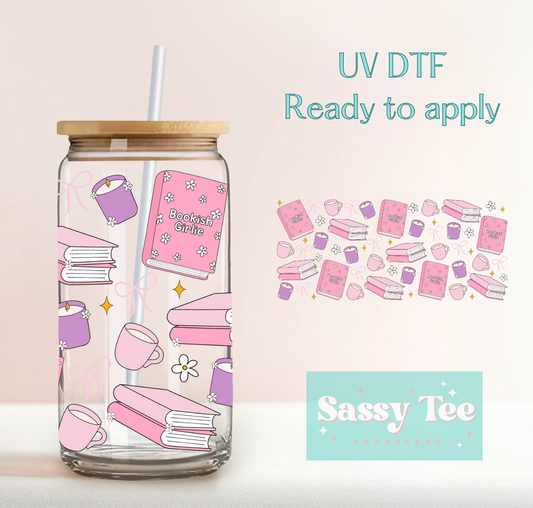 BOOKISH GIRLIE CANDLE UV DTF CUP WRAP
