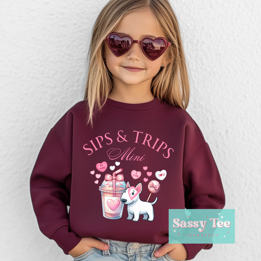 SIPS TRIPS MINI PINK BOW DOG VALENTINE Kids