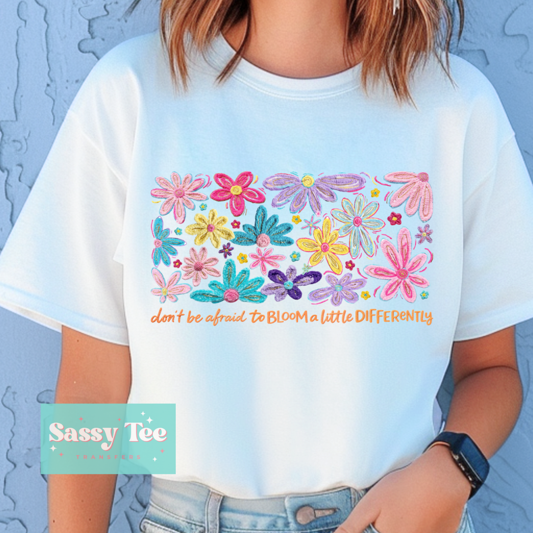 DON'T BE AFRAID TO BLOOM DIFFERENTLY FAUX YARN FLOWERS **Preorder/Restock Ships in 5-10 biz days**