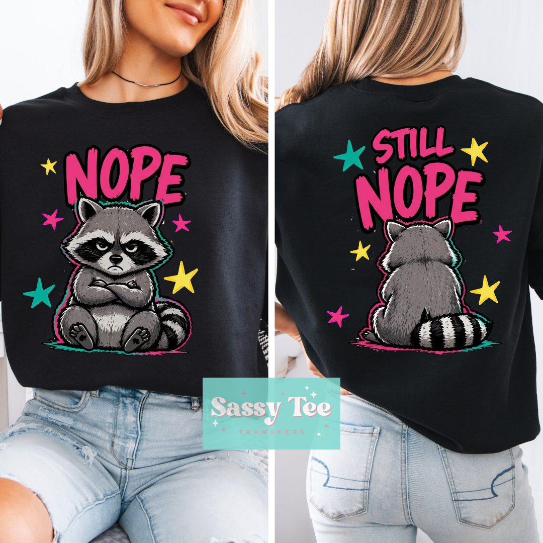 NOPE STILL NOPE FERAL Font + Back SET **Preorder/Restock Ships in 5-10 biz days**
