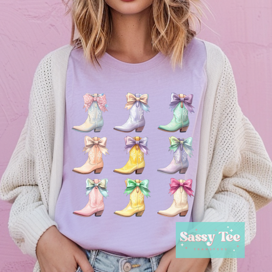 PASTEL BOOTS BOWS