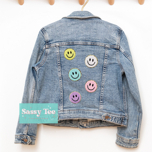 SMILE CHENILLE PATCH (5 color options)