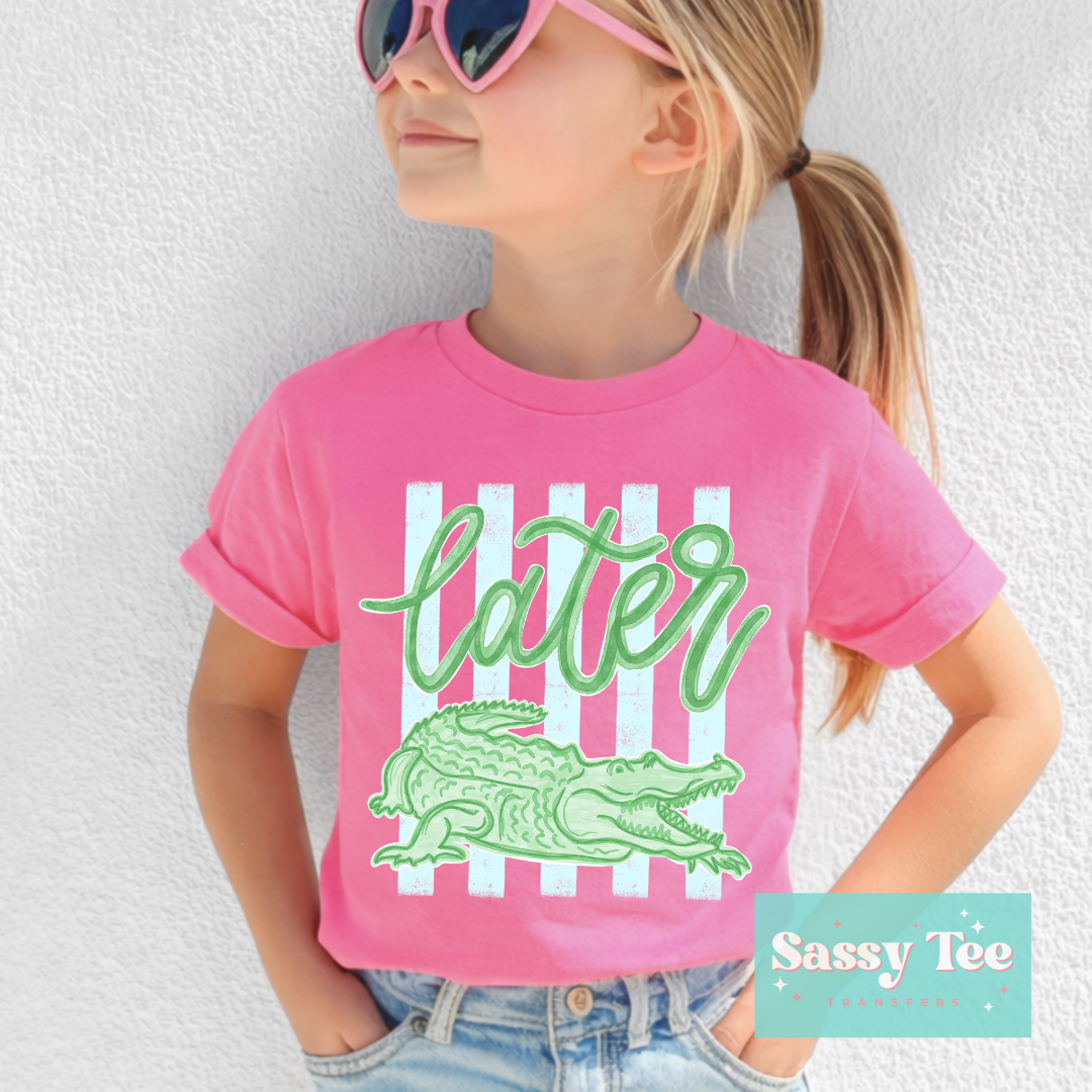 LATER GATOR BRIGHT PREPPY STRIPES Kids **Preorder/Restock Ships in 5-10 biz days**