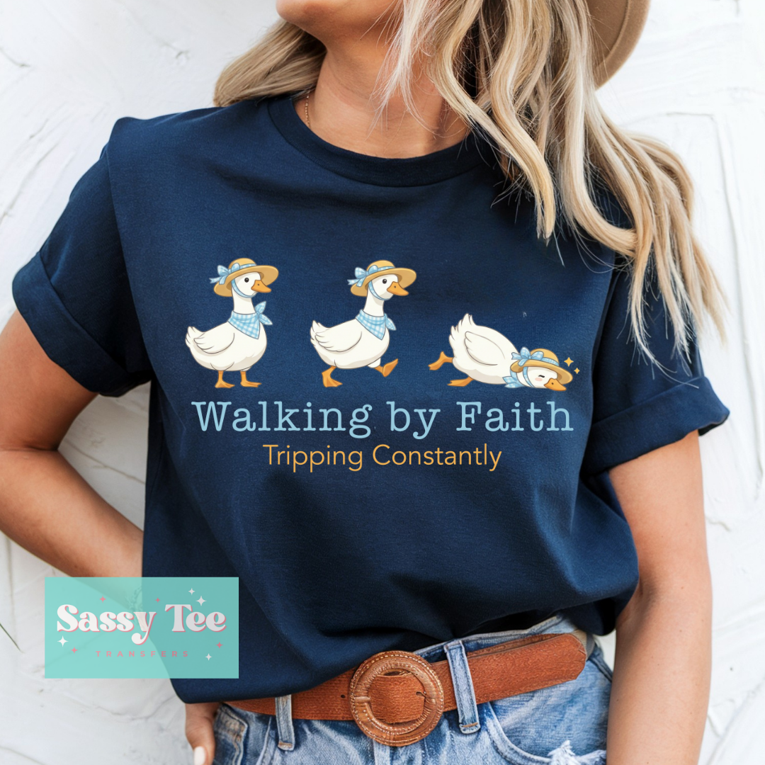 WALKING BY FAITH TRIPPING CONSTANTLY GOOSE BLUE **Preorder/Restock Ships in 5-10 biz days**