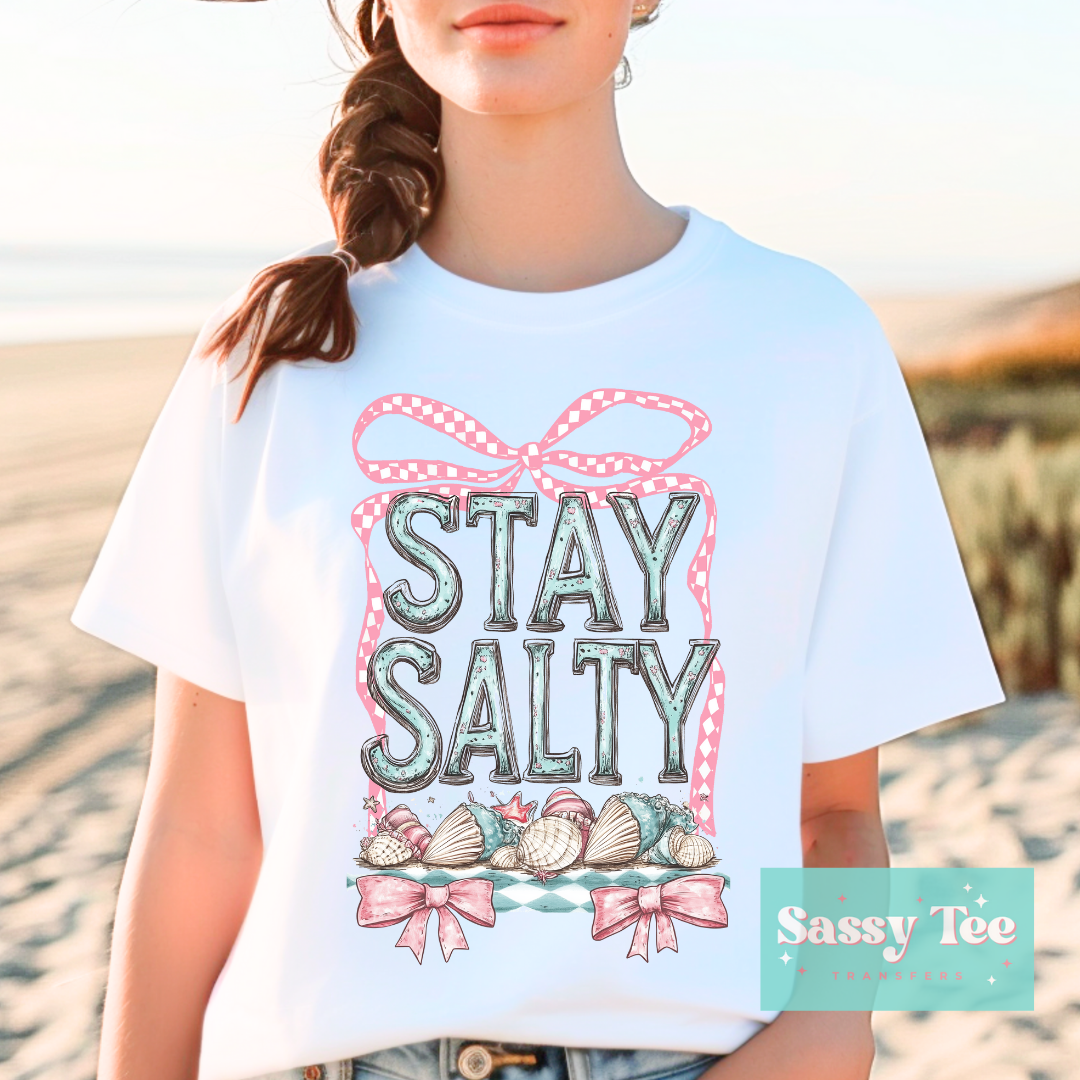 STAY SALTY SEASHELLS BOW