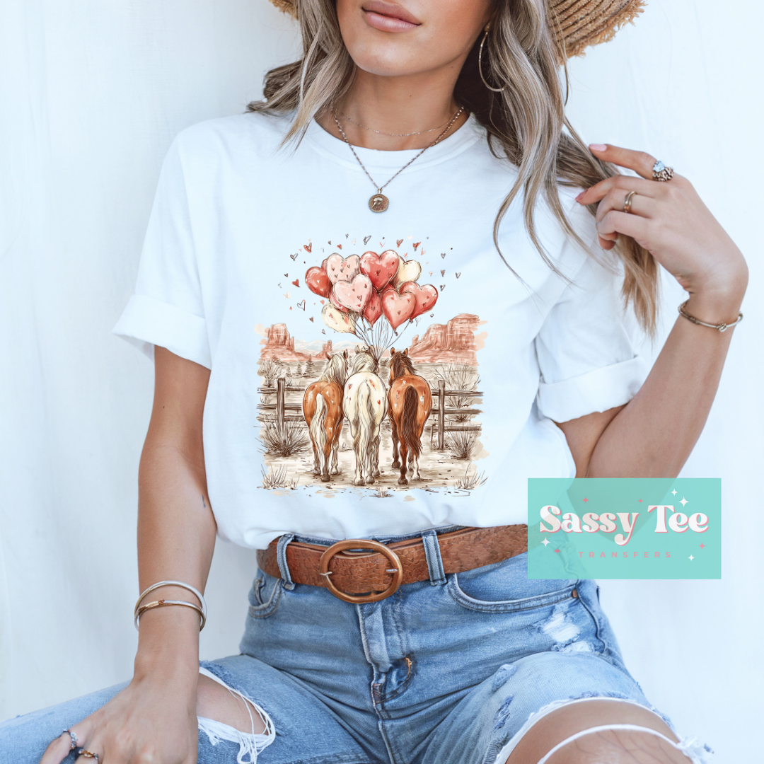 HORSES VALENTINE WESTERN VINTAGE **Preorder/Restock Ships in 5-10 biz days**