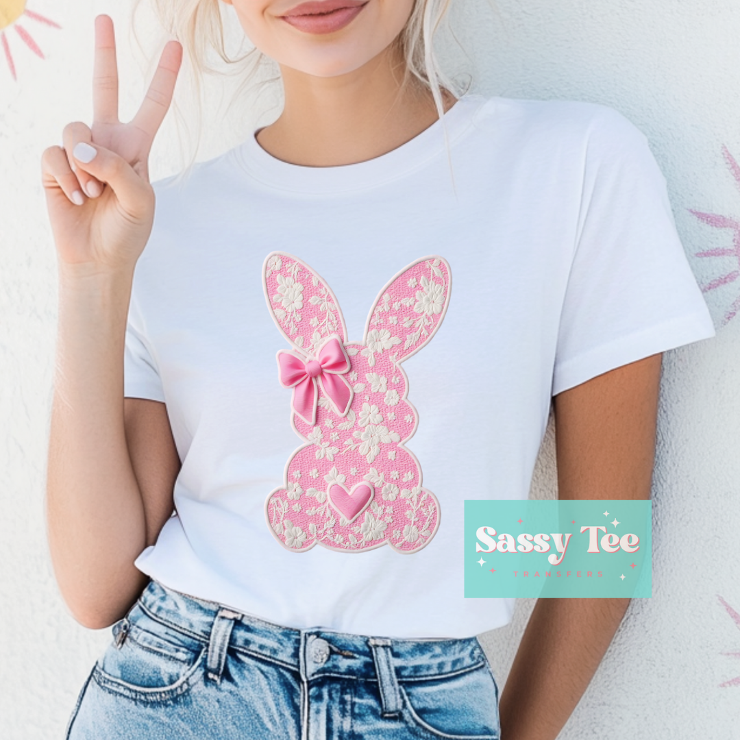 BUNNY PINK LACE BOW