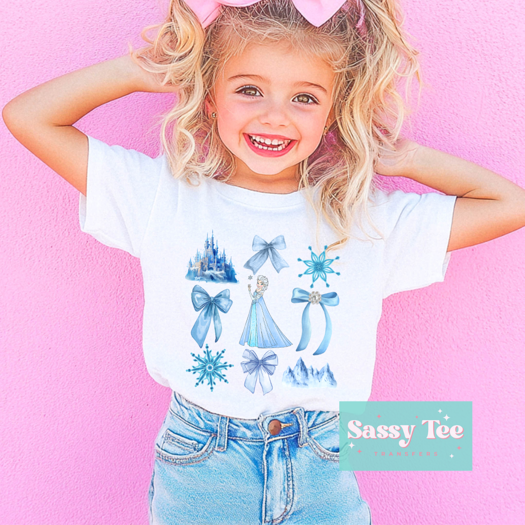 BLUE PRINCESS ICE BOW COQUETTE Kids