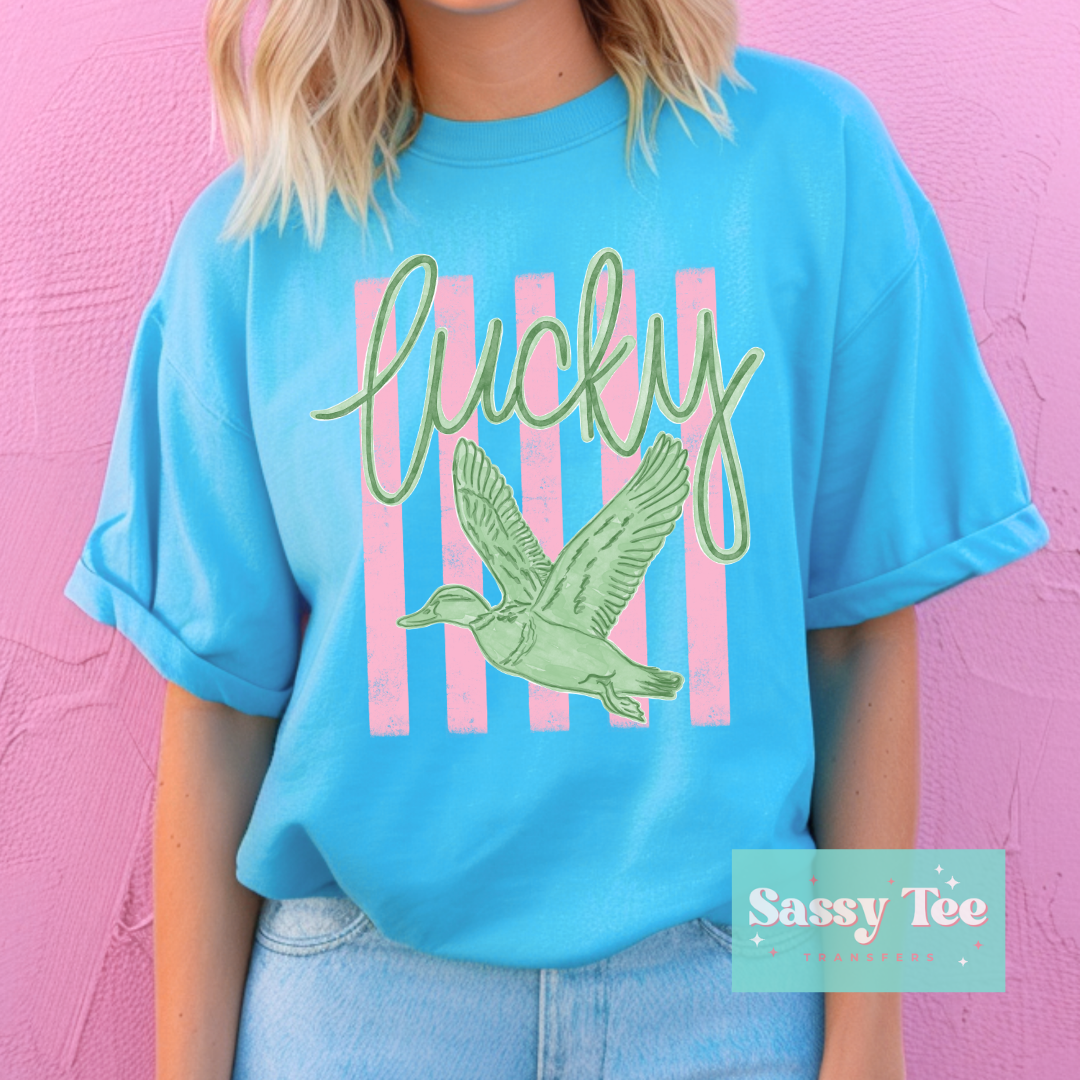 LUCKY DUCK BRIGHT PREPPY STRIPES **Preorder/Restock Ships in 5-10 biz days**