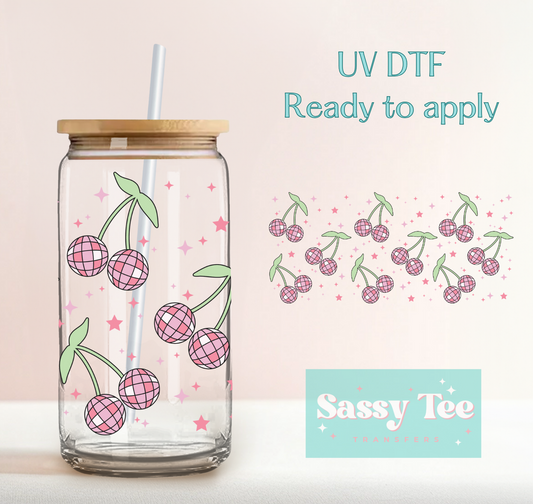 DISCO CHERRY UV DTF CUP WRAP
