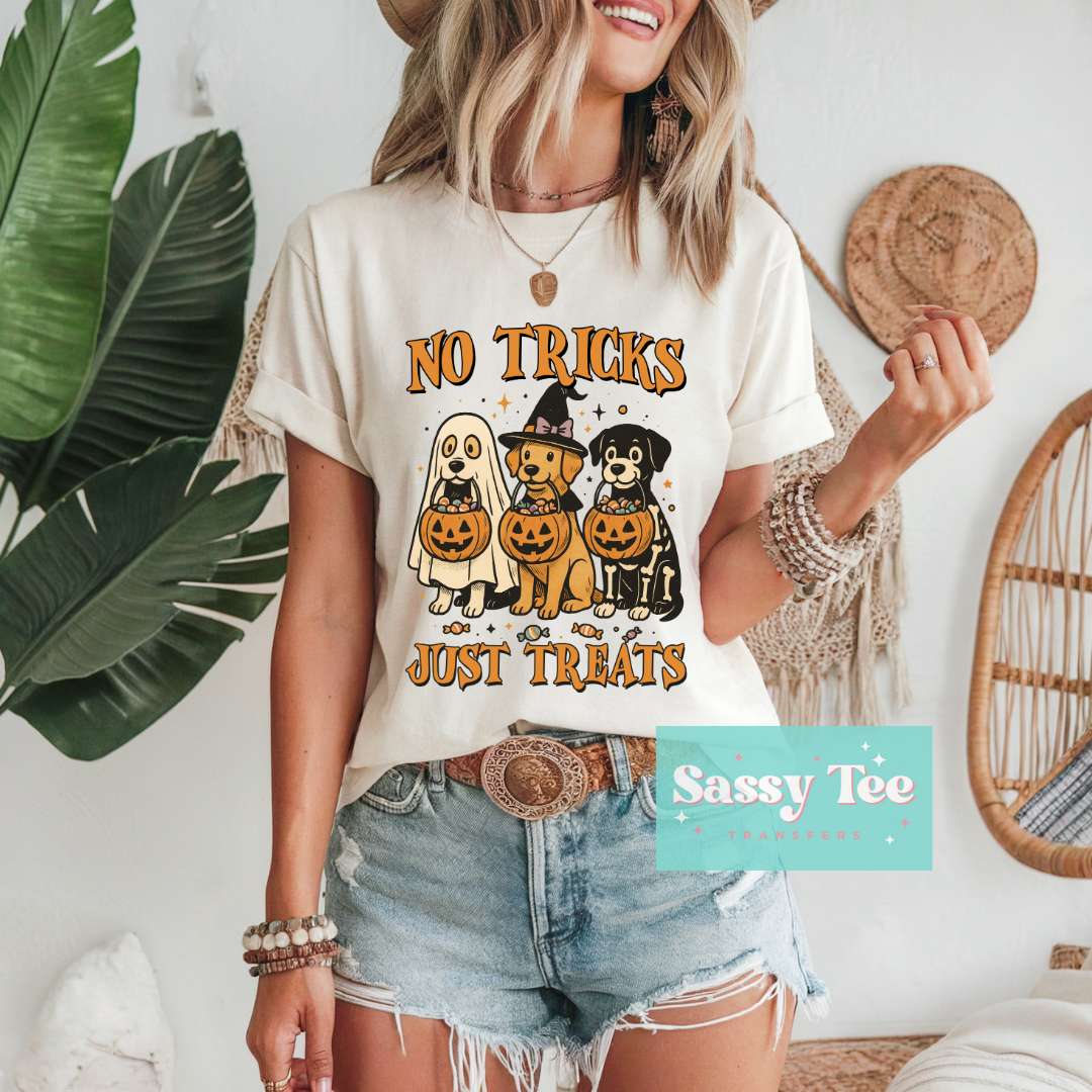 NO TRICKS JUST TREAT DOGS **Preorder/Restock Ships in 5-10 biz days**