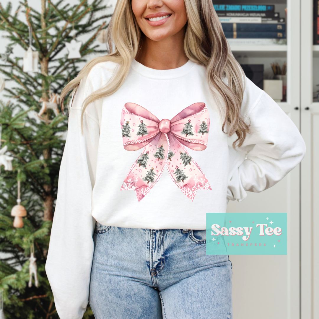 PINK CHRISTMAS TREE BOW **Preorder Restock Ships in Est. 5-10 biz days**