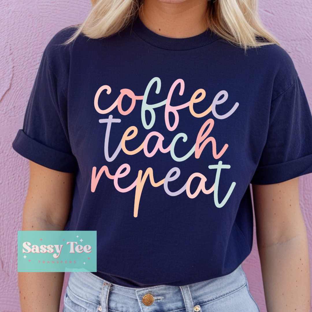 COFFEE TEACH REPEAT PASTELS **Preorder/Restock Ships in 5-10 biz days**