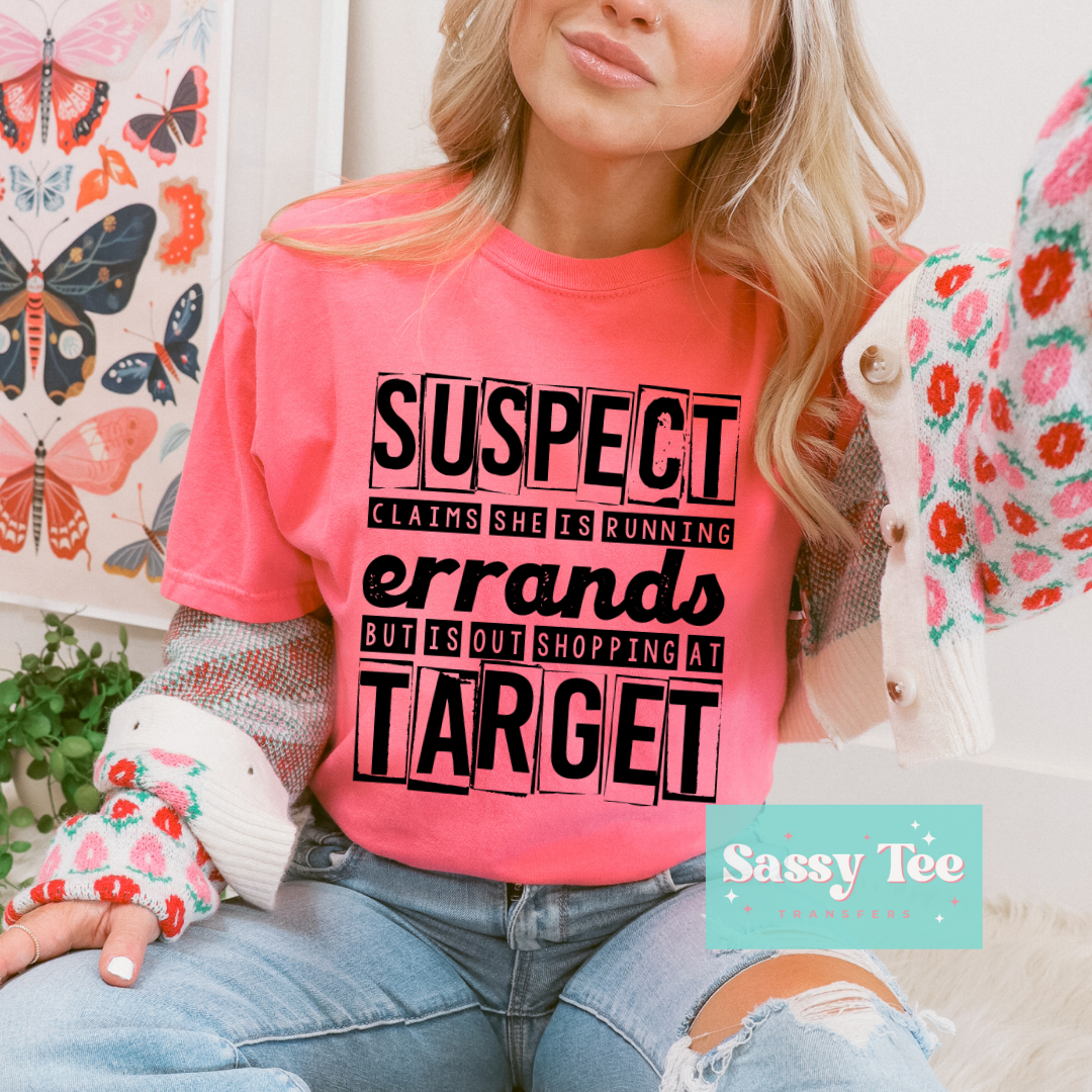 SUSPECT RUN ERRANDS SHOP TARGET