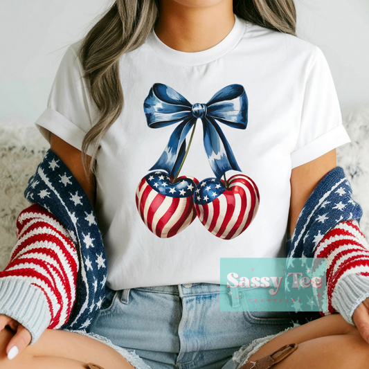 AMERICA CHERRY SILK BOW