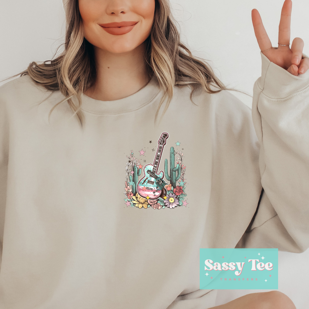 TRY THAT SMALL TOWN PINK GUITAR Front + Back Set **Preorder Ships in 5-10 biz days**