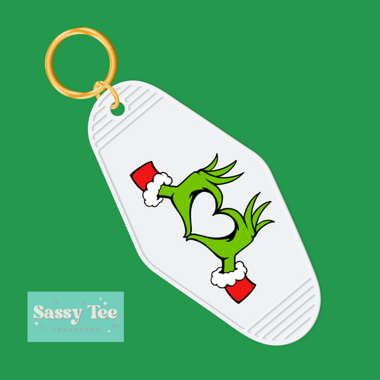 GREEN MAN HEART - UV DTF Keychain *Restocked