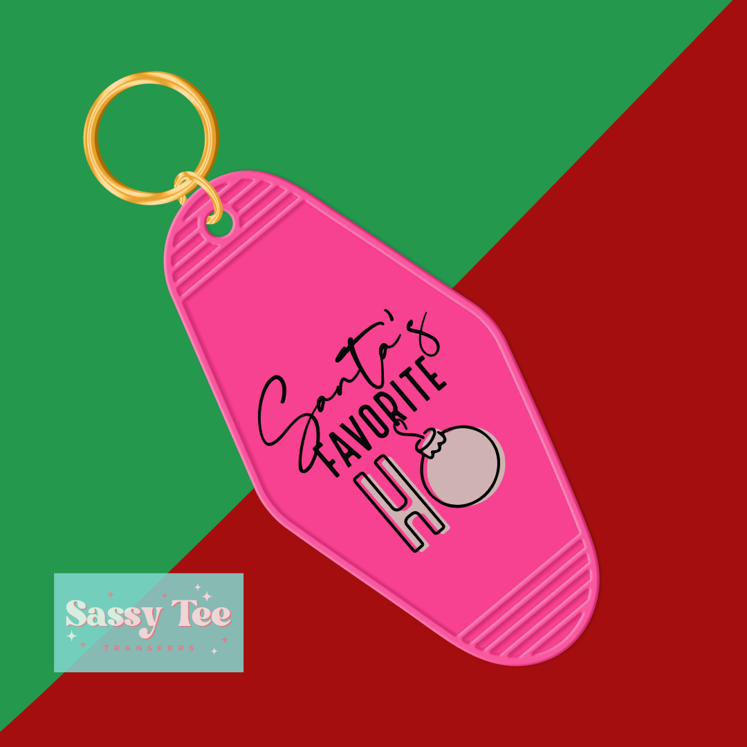 SANTA'S FAVORITE HO UV DTF KEYCHAIN **Preorder Restock Ships in Est. 5-10 biz days**