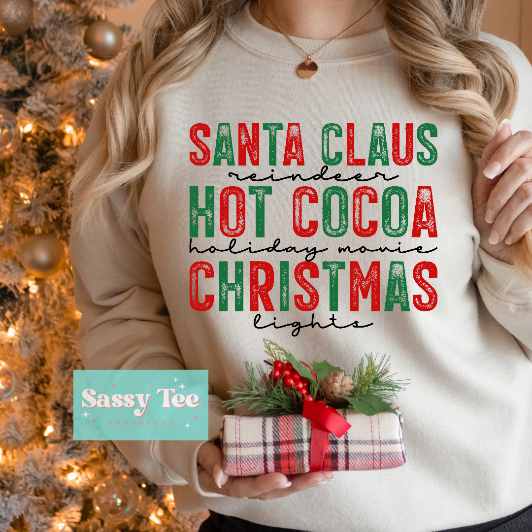 SANTA CLAUS HOT COCOA CHRISTMAS Green/Red **Preorder Restock Ships in Est. 5-10 biz days**