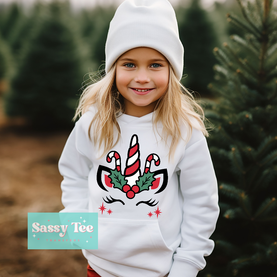 UNICORN CANDY CANE MISTLETOE Kids **Preorder Restock Ships in Est. 5-10 biz days**