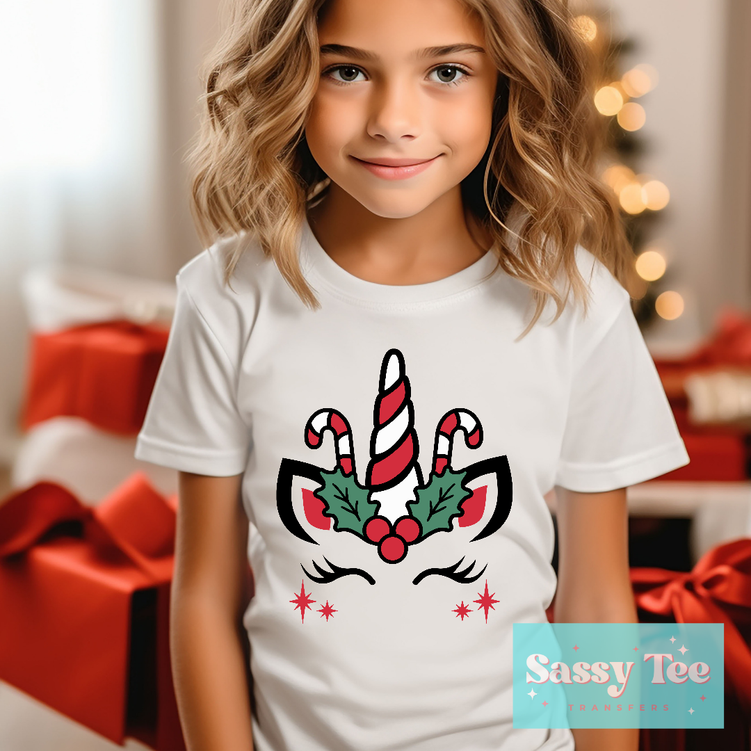 UNICORN CANDY CANE MISTLETOE Kids **Preorder Restock Ships in Est. 5-10 biz days**