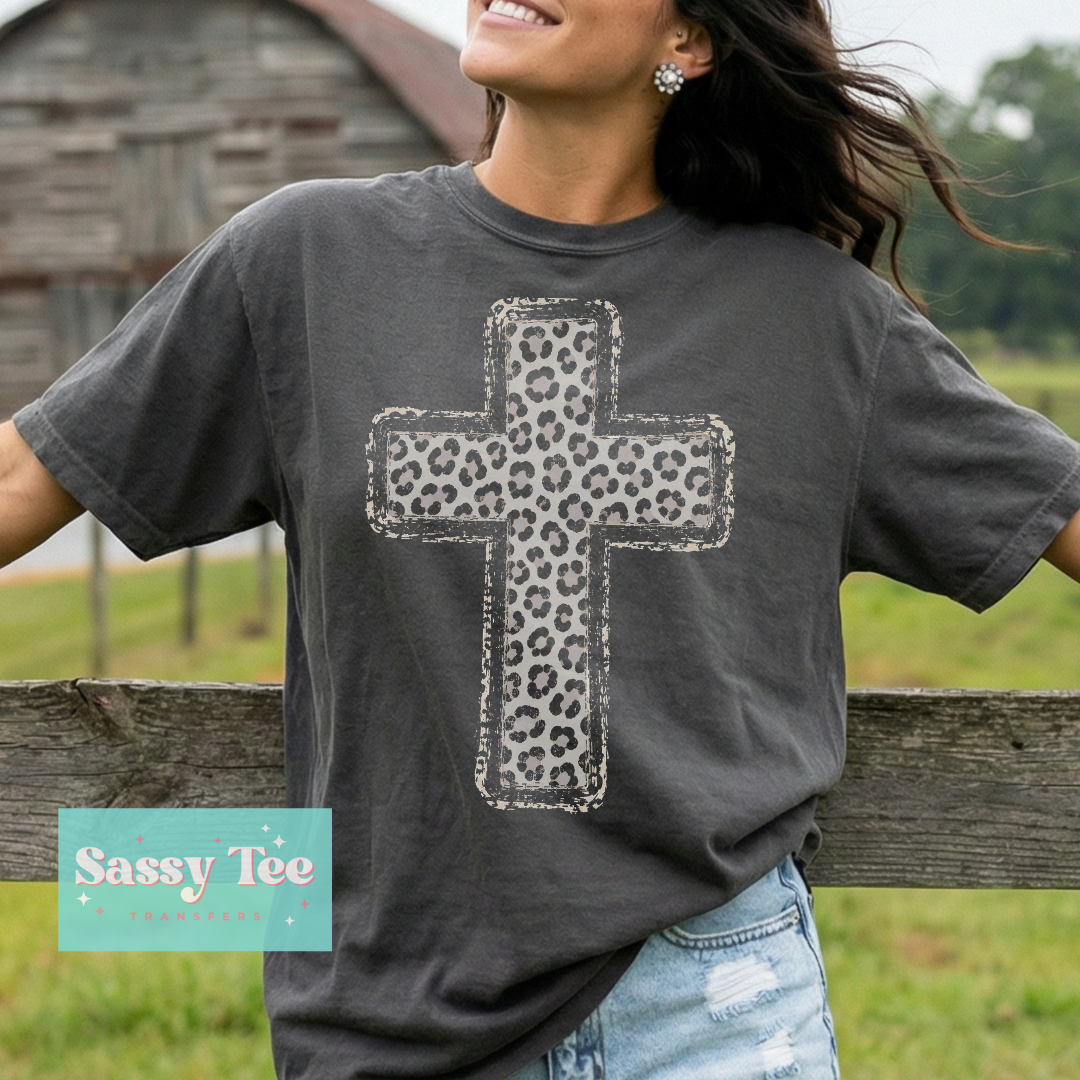 CROSS WHITE LEOPARD For Darker Colors **Preorder/Restock Ships in 5-10 biz days** •