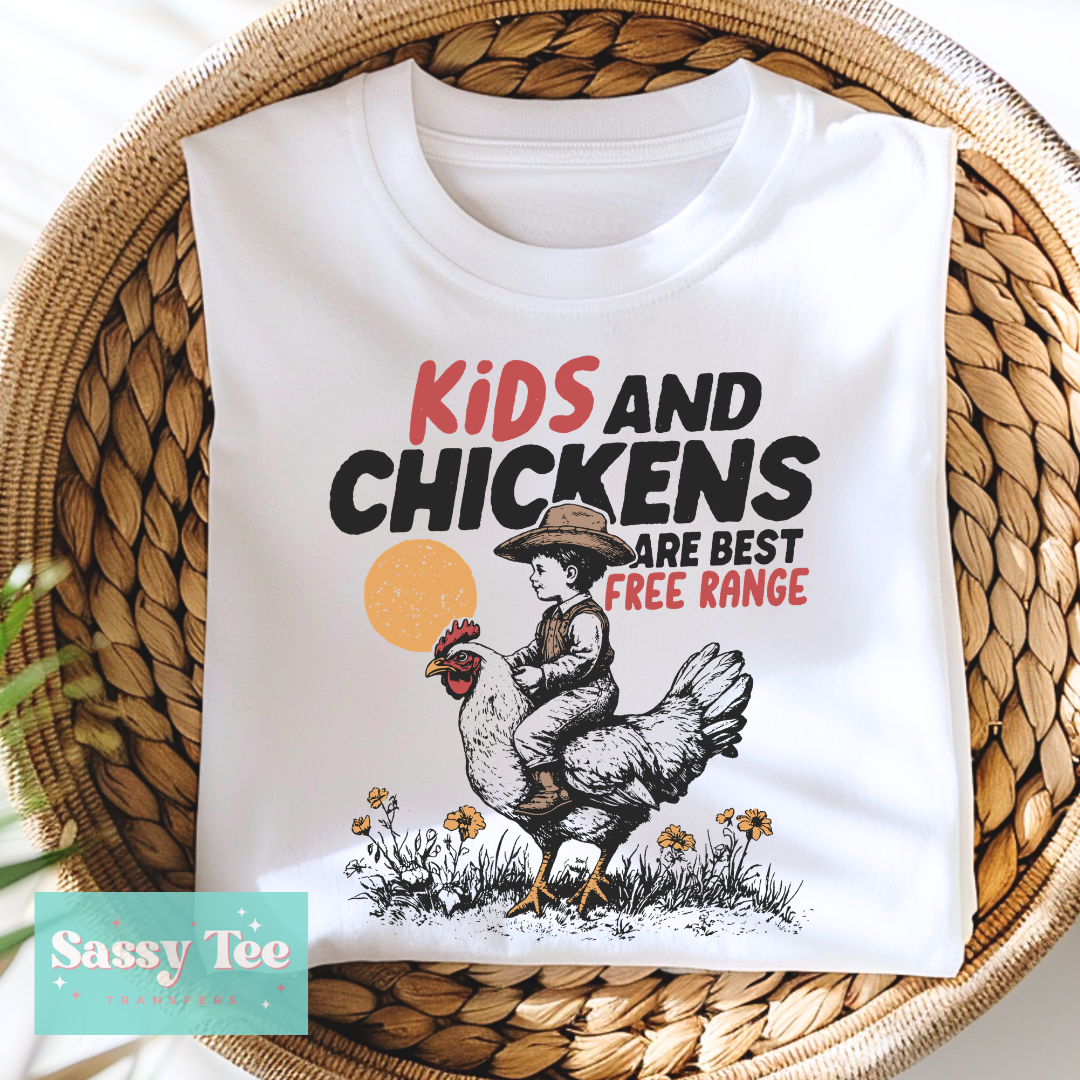 KIDS AND CHICKENS FREE RANGE VINTAGE **Preorder/Restock Ships in 5-10 biz days**
