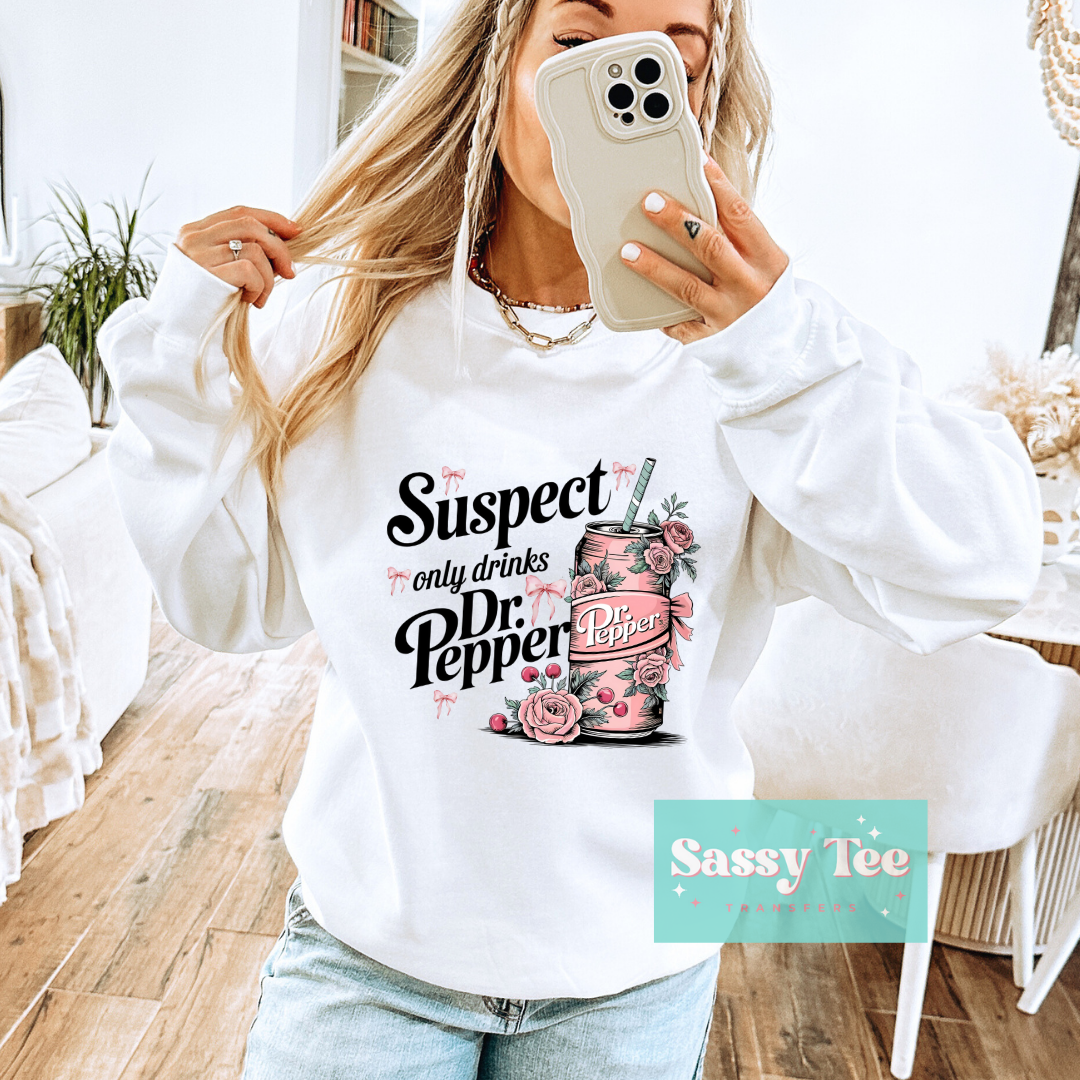SUSPECT ONLY DRINKS DR PEPPER *Preorder, Ships in 5-10 biz days*