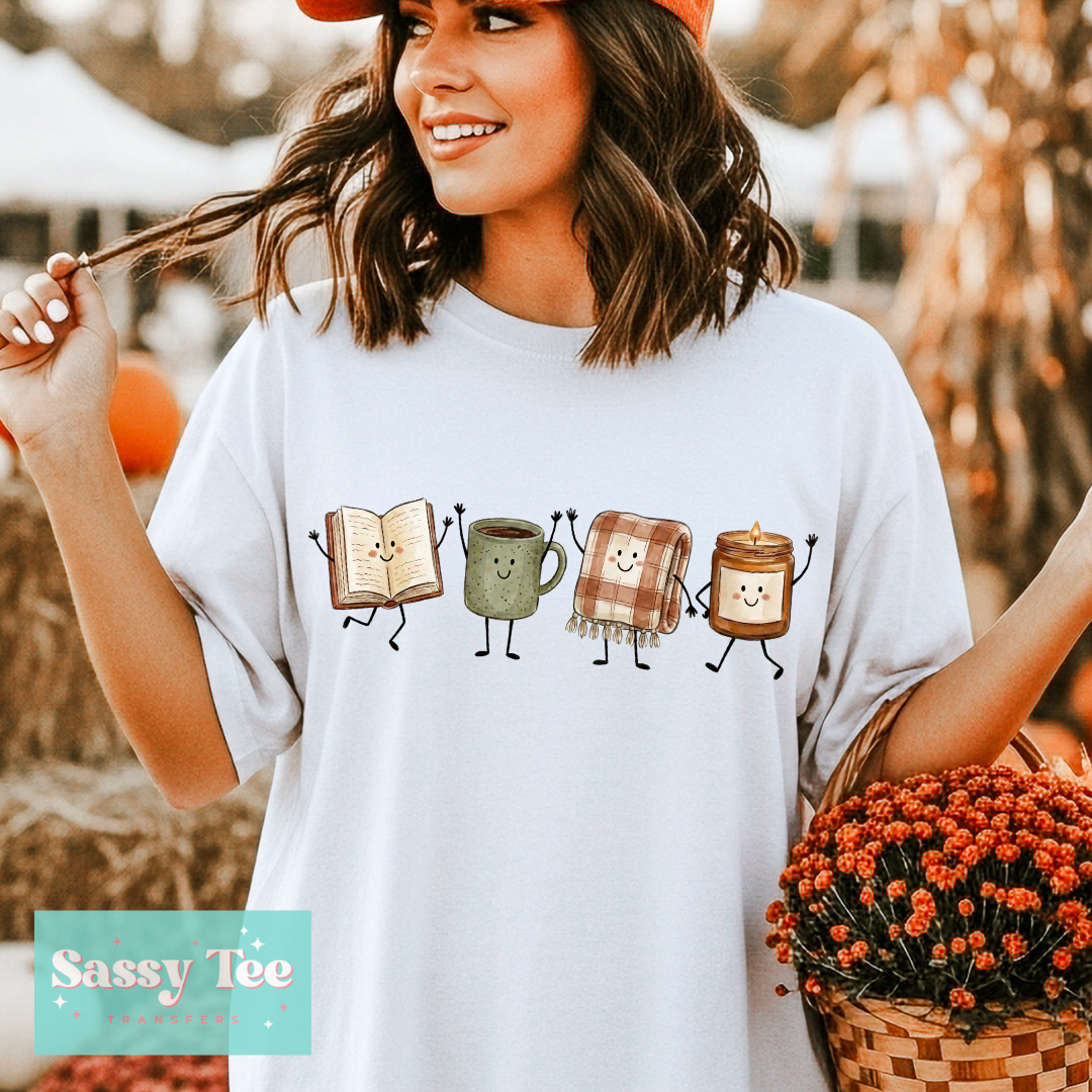 COZY FALL BOOK COFFEE DOODLES **Preorder/Restock Ships in 5-10 biz days**