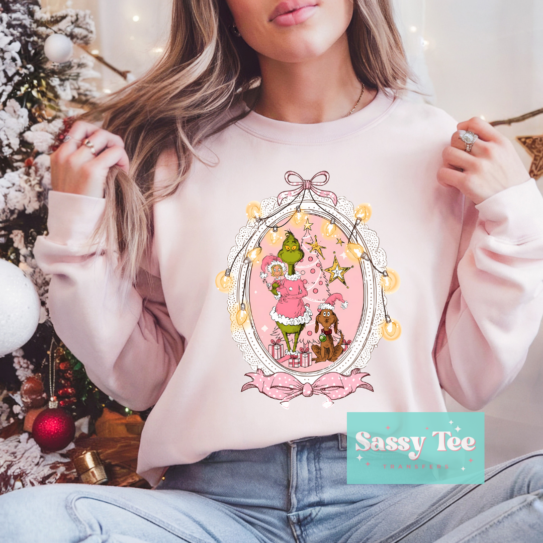 GREEN MAN FRIENDS PINK BOW LIGHTS FRAME **Preorder/Restock Ships in 5-10 biz days**