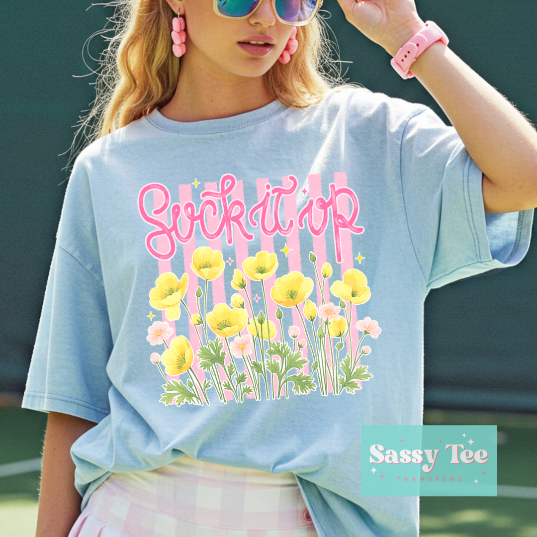 SUCK IT UP BUTTERCUP PREPPY STRIPES **Preorder/Restock Ships in 5-10 biz days**