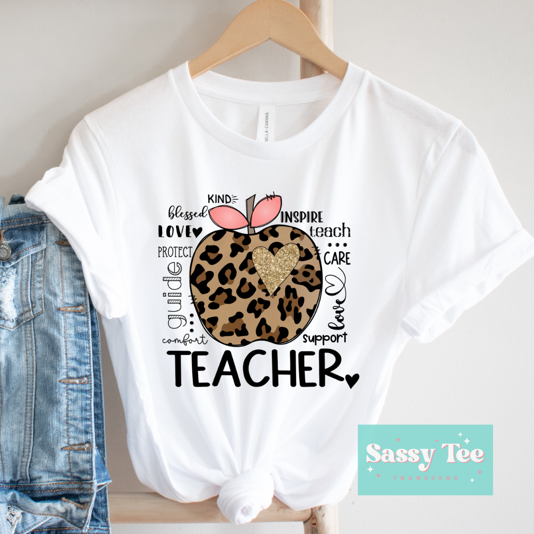 TEACHER LEOPARD APPLE