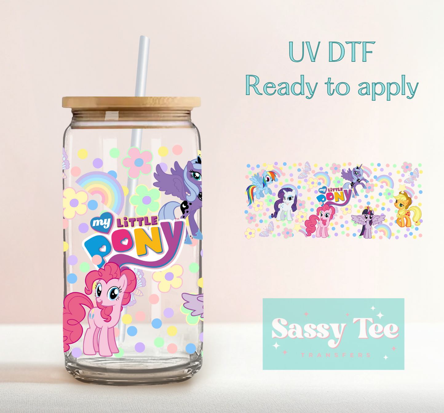 PONY RAINBOWS UV DTF CUP WRAP
