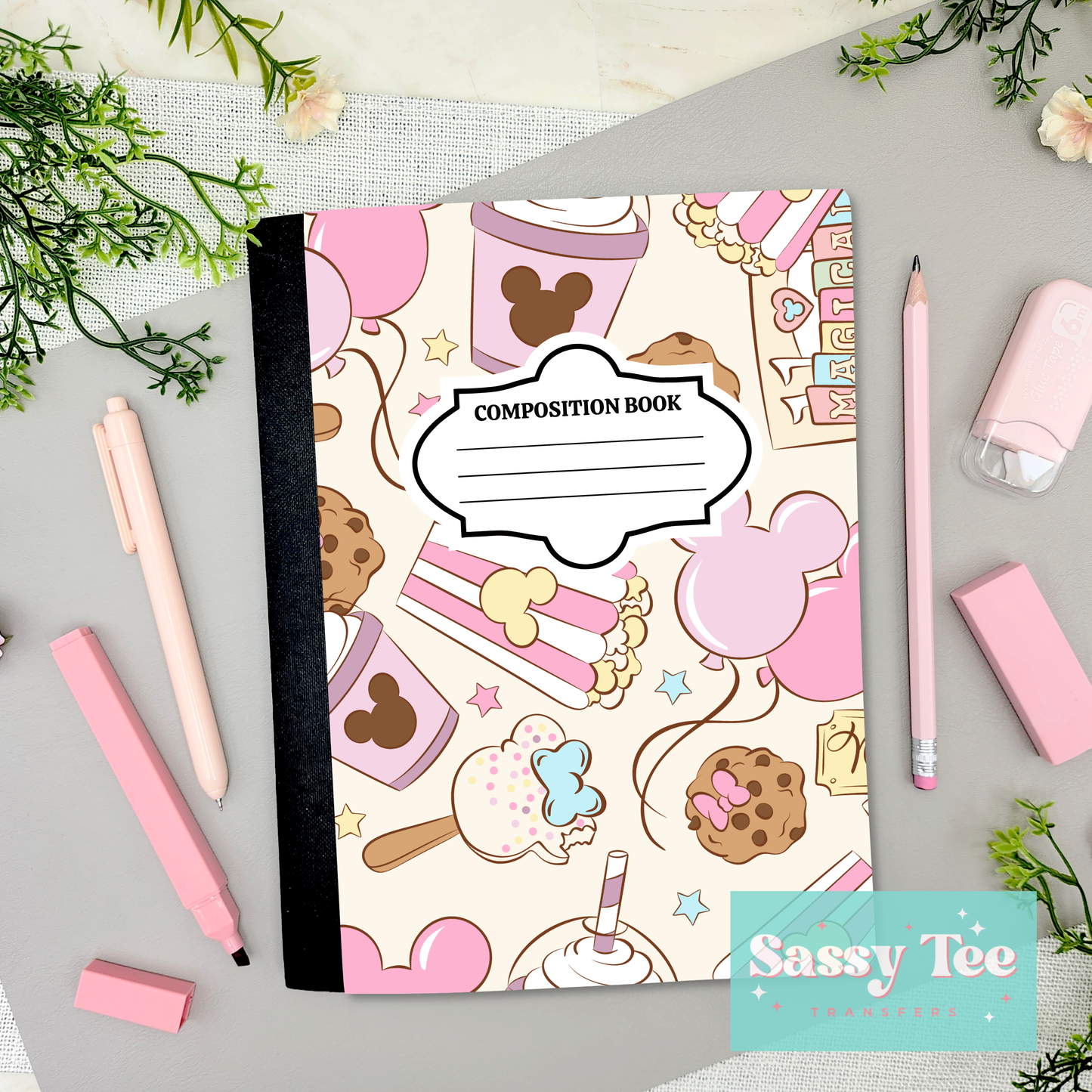 MOUSE FAVORITES ICE CREAM MAGIC Peel + Stick Notebook Cover SET