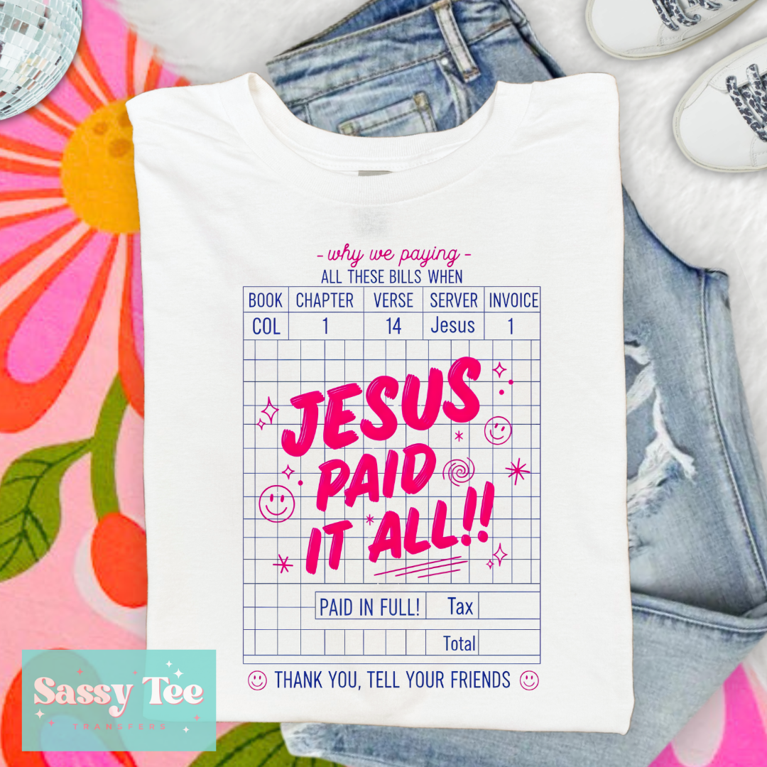 JESUS PAID IT ALL TAB **Preorder/Restock Ships in 5-10 biz days**