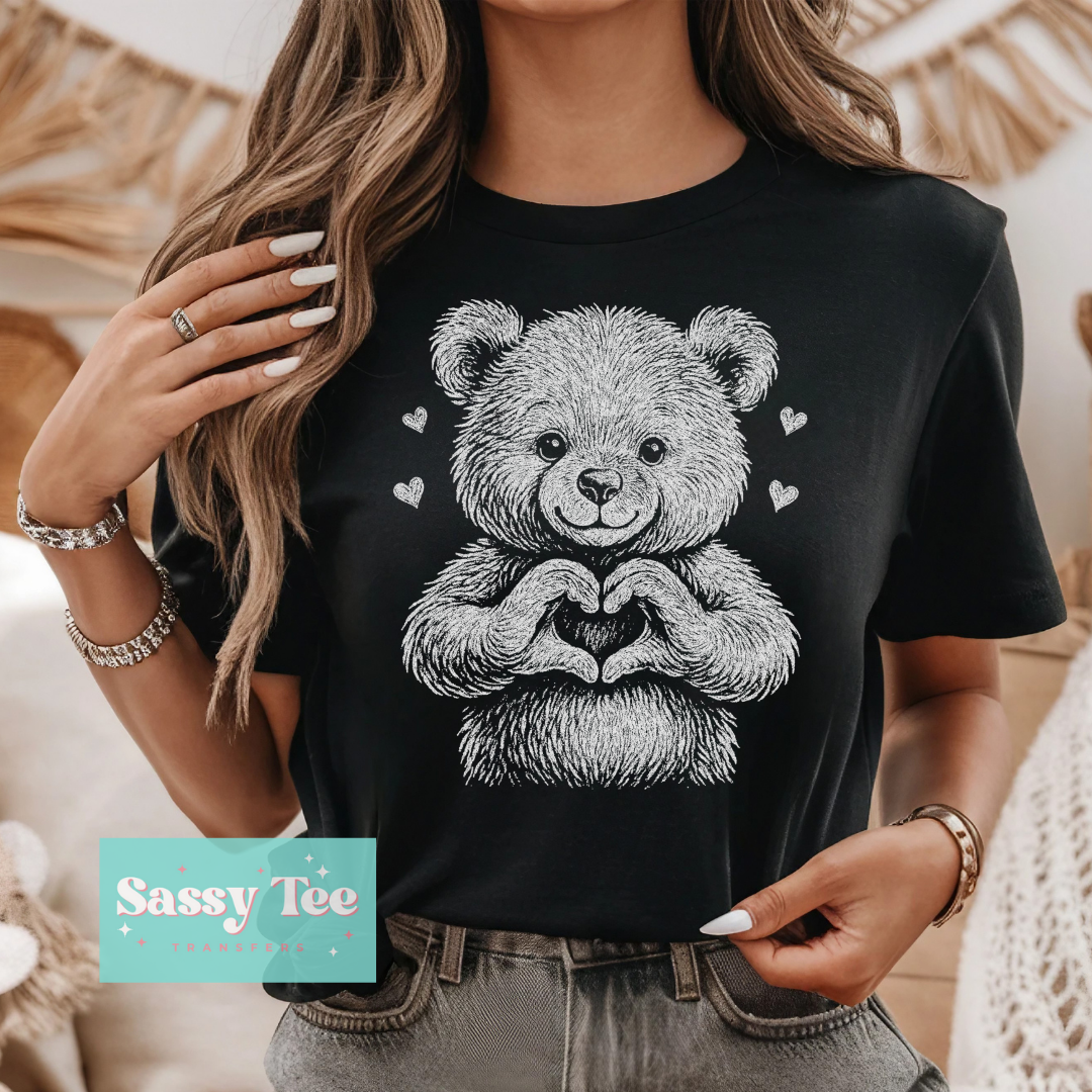 TEDDY HEART VALENTINE CHALK